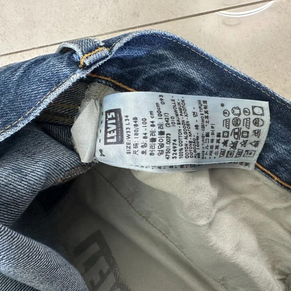 Levi's Vintage Clothing LVC 1947 501xx Selvedge Straight Leg Denim Jeans 33x31 - Picture 7 of 12